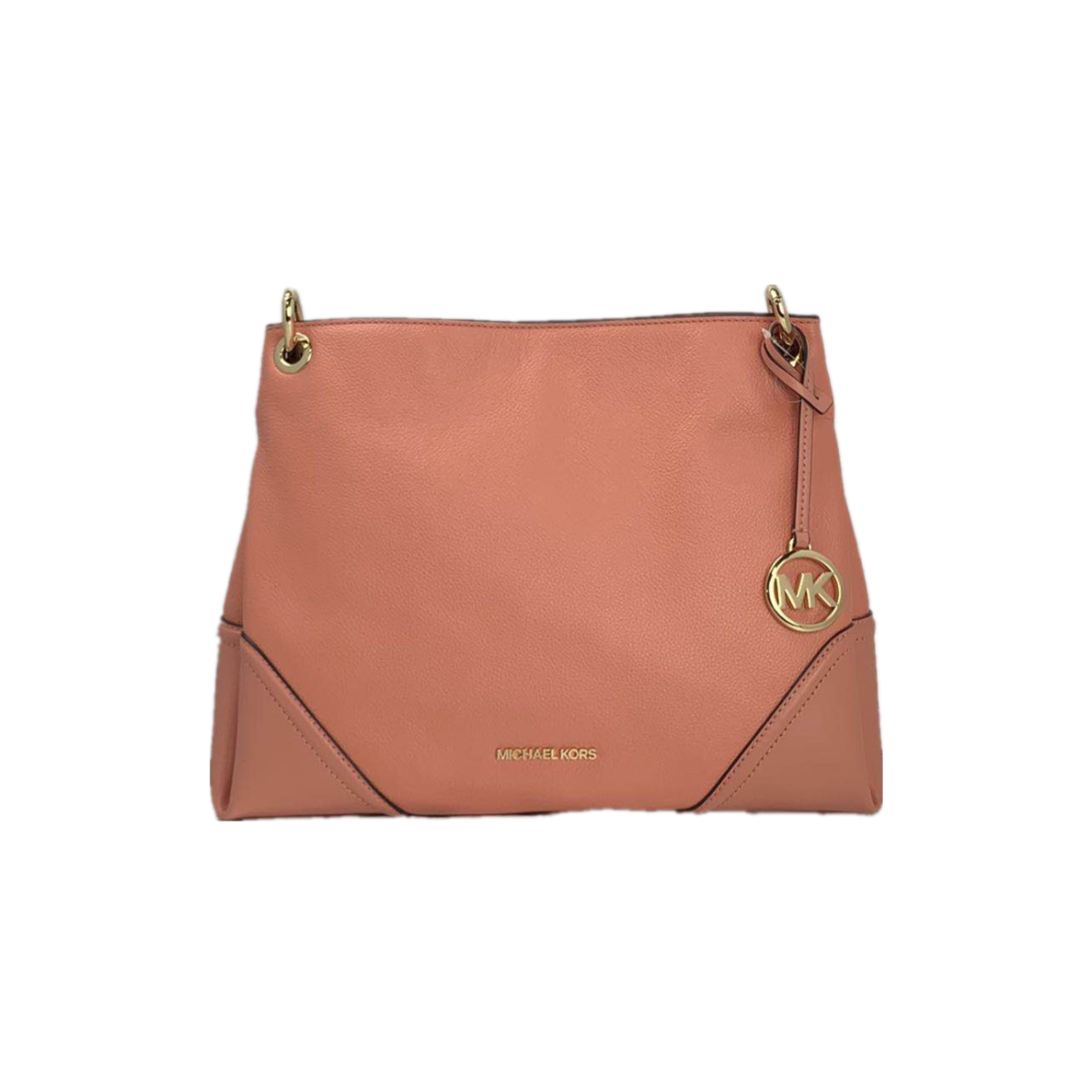 Michael Kors Nicole 35T9GNIL2L Medium Shoulder Leather Bag Peach Michael Kors Nicole 35T9GNIL2L Medium Shoulder Leather Bag Peach